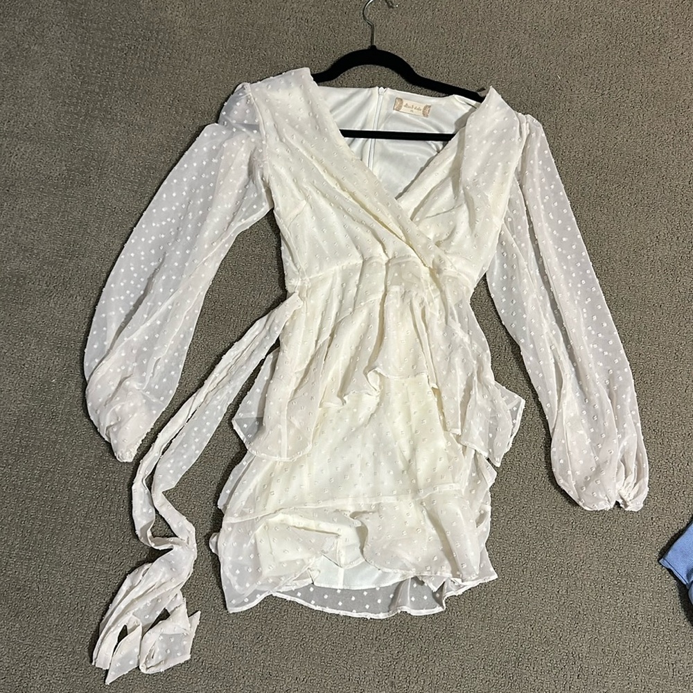 White flowy dress